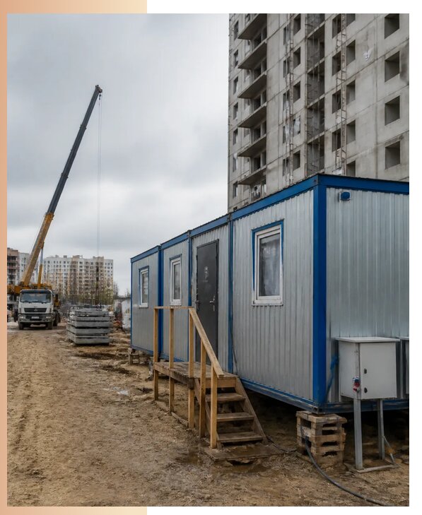 Аренда строительных вагончиков для рабочих в Щербинке